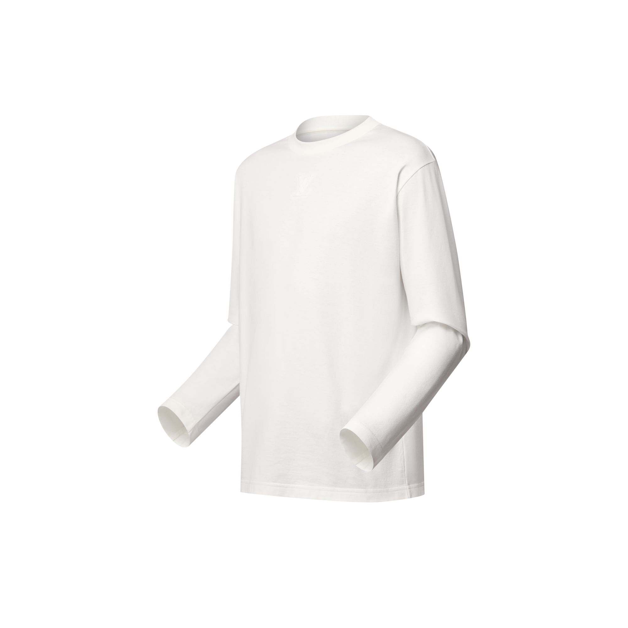 Embossed LV Long-Sleeved T-Shirt  in Men's Ready-to-Wear T-Shirts and Polos collections by Louis Vuitton (Product zoom)